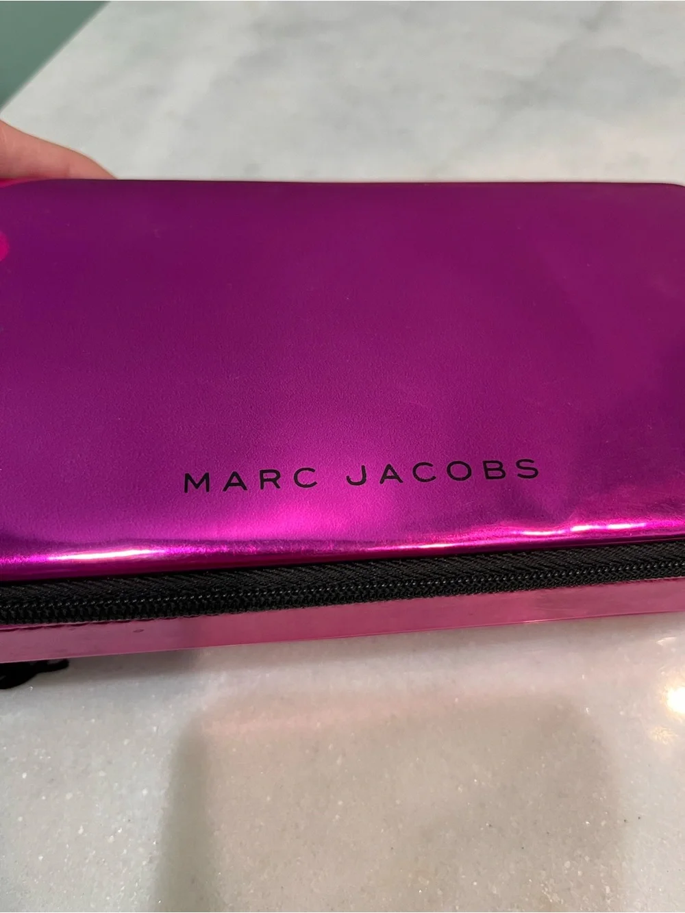 Marc Jacob’s Metallic Cosmetic Bag Fuchsia